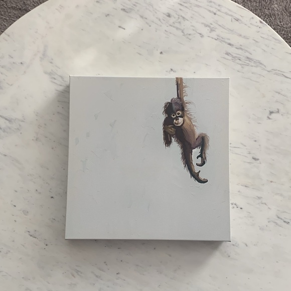 Pottery Barn kids Jungle Animal Canvas Art Sloth & Monkey - Picture 8 of 12